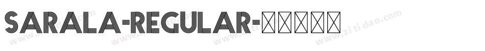 Sarala-Regular字体转换