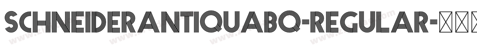 SchneiderAntiquaBQ-Regular字体转换