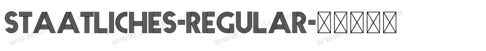 Staatliches-Regular字体转换