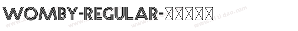 Womby-Regular字体转换