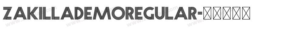 ZakillaDEMORegular字体转换