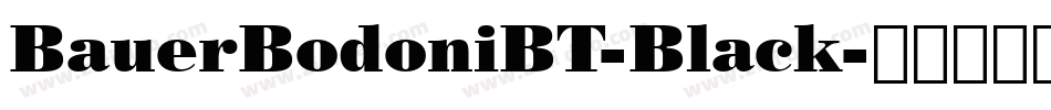 BauerBodoniBT-Black字体转换