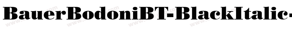 BauerBodoniBT-BlackItalic字体转换
