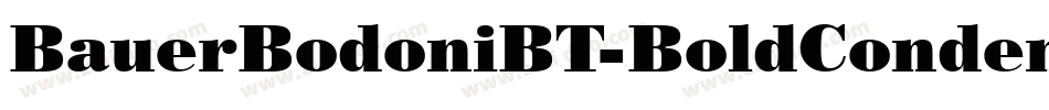 BauerBodoniBT-BoldCondensed字体转换