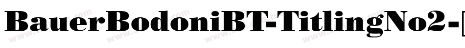 BauerBodoniBT-TitlingNo2字体转换