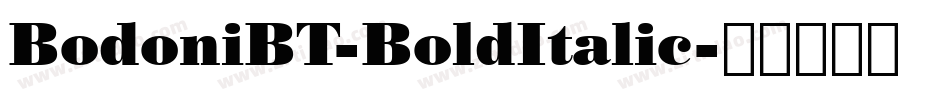 BodoniBT-BoldItalic字体转换