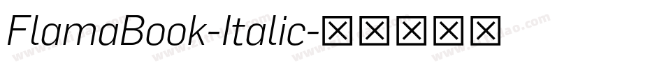 FlamaBook-Italic字体转换
