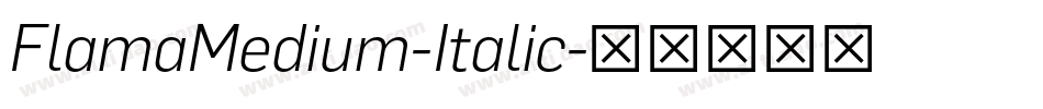 FlamaMedium-Italic字体转换
