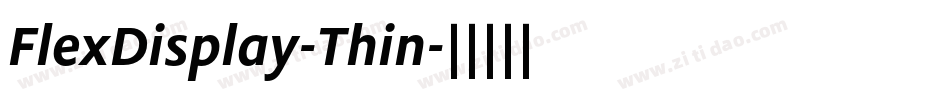 FlexDisplay-Thin字体转换