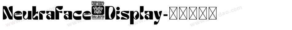 Neutraface2Display字体转换