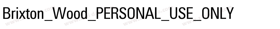Brixton_Wood_PERSONAL_USE_ONLY-Vector字体转换