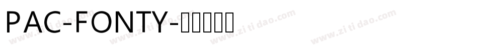 PAC-FONTY字体转换