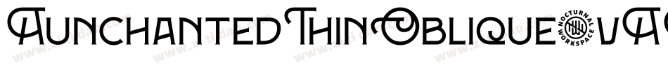 AunchantedThinOblique-vAAE字体转换