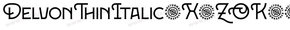 DelvonThinItalic-X3ZOK字体转换