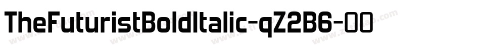 TheFuturistBoldItalic-qZ2B6字体转换