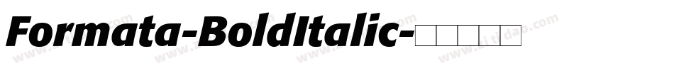 Formata-BoldItalic字体转换
