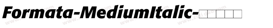 Formata-MediumItalic字体转换