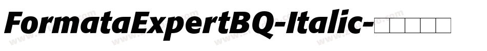 FormataExpertBQ-Italic字体转换
