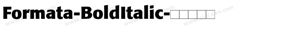 Formata-BoldItalic字体转换