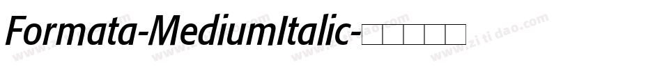 Formata-MediumItalic字体转换