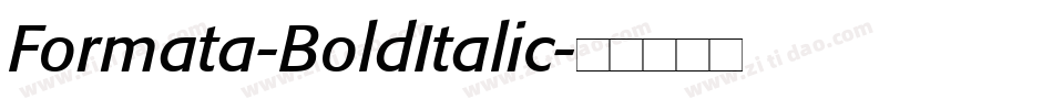 Formata-BoldItalic字体转换