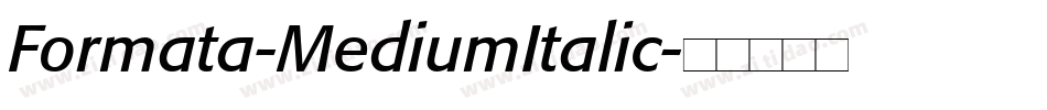 Formata-MediumItalic字体转换