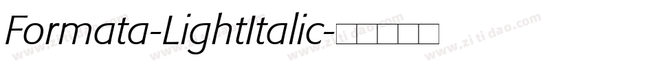 Formata-LightItalic字体转换