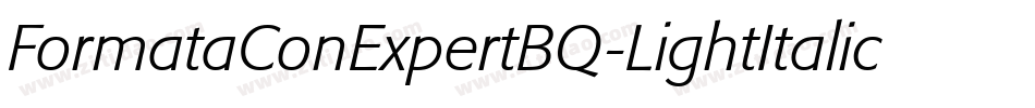 FormataConExpertBQ-LightItalic字体转换