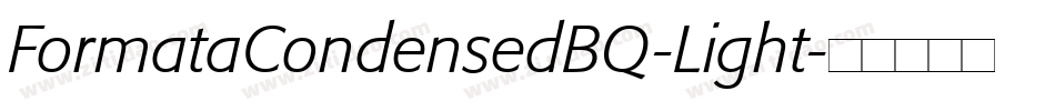 FormataCondensedBQ-Light字体转换