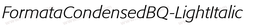 FormataCondensedBQ-LightItalic字体转换