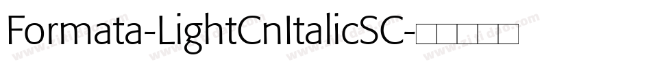 Formata-LightCnItalicSC字体转换