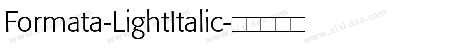 Formata-LightItalic字体转换