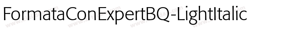 FormataConExpertBQ-LightItalic字体转换