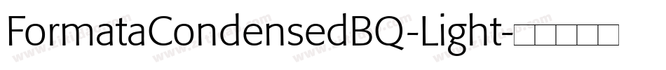 FormataCondensedBQ-Light字体转换
