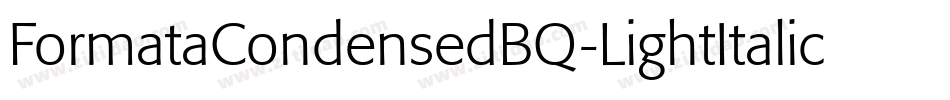 FormataCondensedBQ-LightItalic字体转换