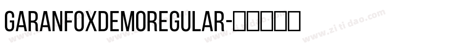 GaranFoxDemoRegular字体转换