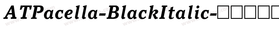 ATPacella-BlackItalic字体转换