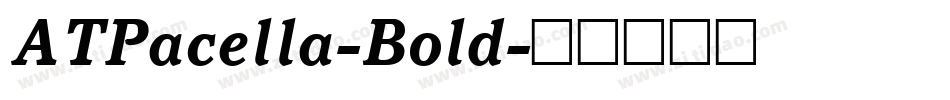 ATPacella-Bold字体转换