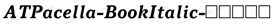 ATPacella-BookItalic字体转换