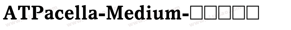 ATPacella-Medium字体转换