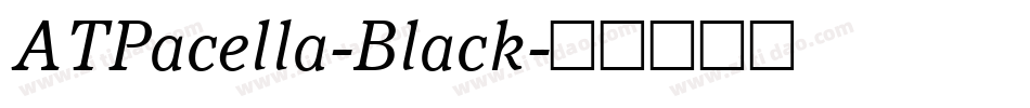 ATPacella-Black字体转换