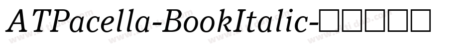 ATPacella-BookItalic字体转换