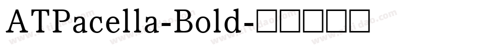 ATPacella-Bold字体转换