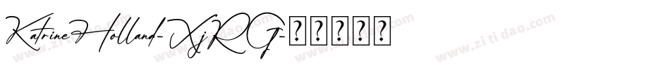KatrineHolland-XjRG字体转换