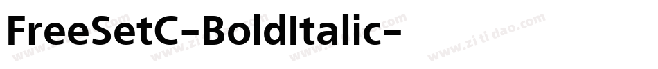 FreeSetC-BoldItalic字体转换