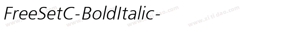 FreeSetC-BoldItalic字体转换