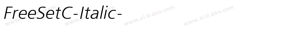 FreeSetC-Italic字体转换