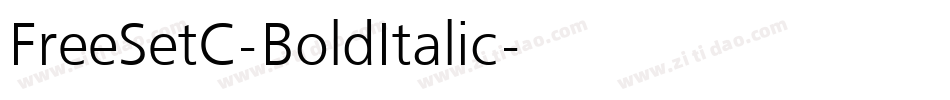 FreeSetC-BoldItalic字体转换