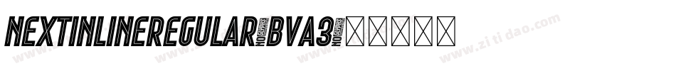 NextInLineRegular-BVA3字体转换