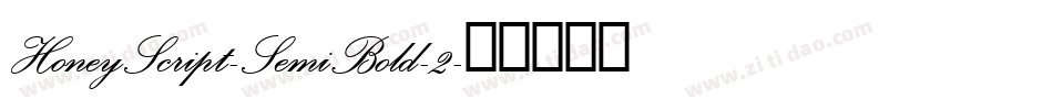 HoneyScript-SemiBold-2字体转换